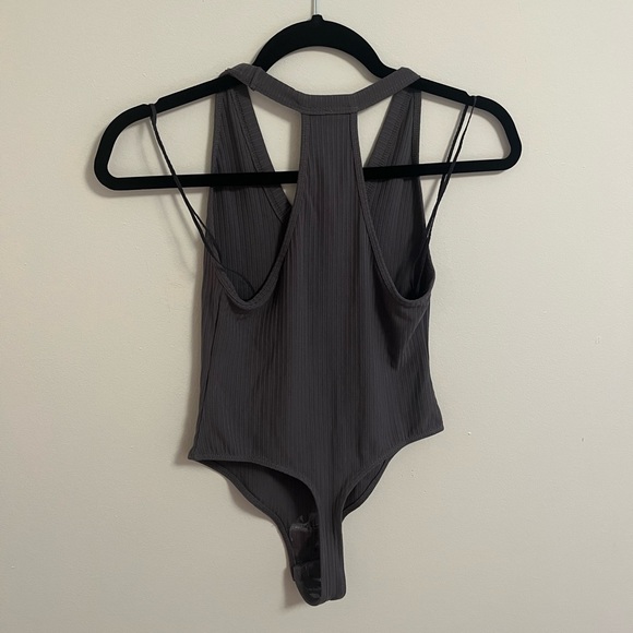 NWT Free People Speed Dial Ribbed Bodysuit in Grey, XS - Picture 12 of 16